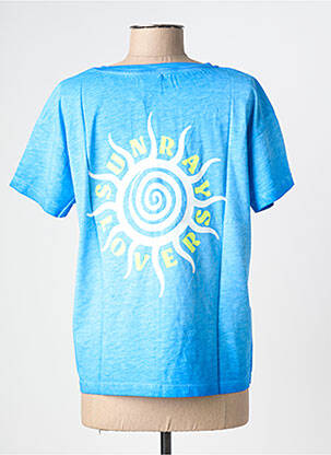 T-shirt coupe droite manches courtes bleu NINE TEES femme