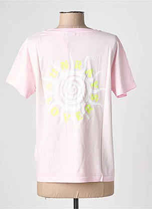 T-shirt coupe droite manches courtes rose NINE TEES femme
