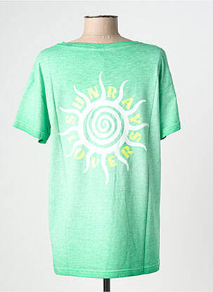 T-shirt coupe droite manches courtes vert NINE TEES femme