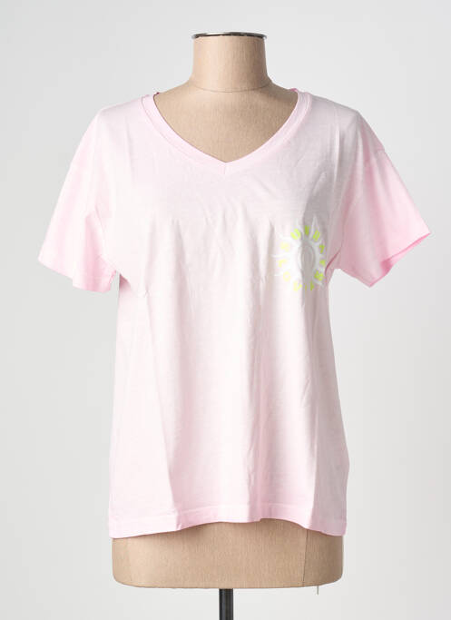 T-shirt rose NINE TEES femme