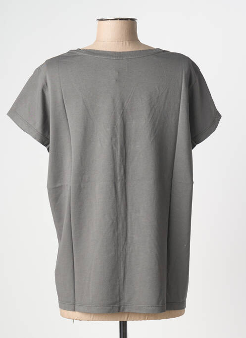 T-shirt sérigraphie manches courtes gris NINE TEES femme
