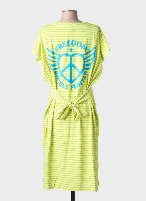 Robe mi-longue jaune NINE TEES femme