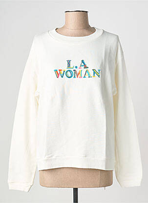 Sweat-shirt manches longues manches longues beige NINE TEES femme
