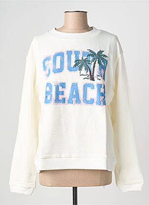 Sweat-shirt stretch manches longues beige NINE TEES femme