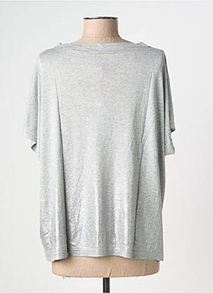 T-shirt col v manches courtes gris NINE TEES femme