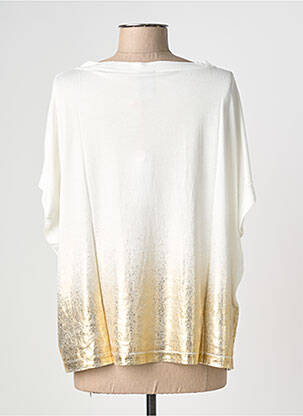 T-shirt col v manches courtes beige NINE TEES femme