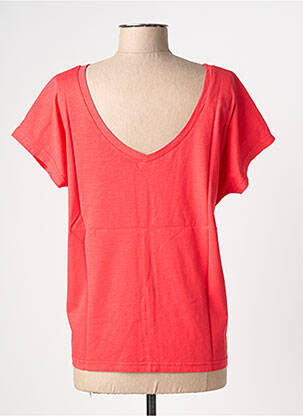 T-shirt stretch manches courtes rouge NINE TEES femme