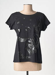 T-shirt stretch manches courtes noir NINE TEES femme