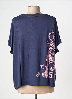 T-shirt coupe droite manches courtes bleu NINE TEES femme