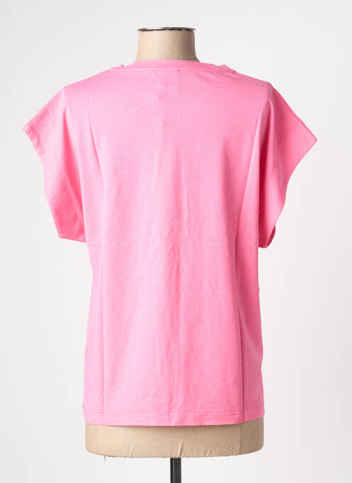 T-shirt stretch manches courtes rose NINE TEES femme