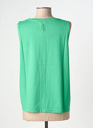 Débardeur stretch sans manche vert NINE TEES femme