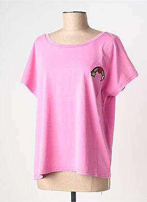 T-shirt rose NINE TEES femme