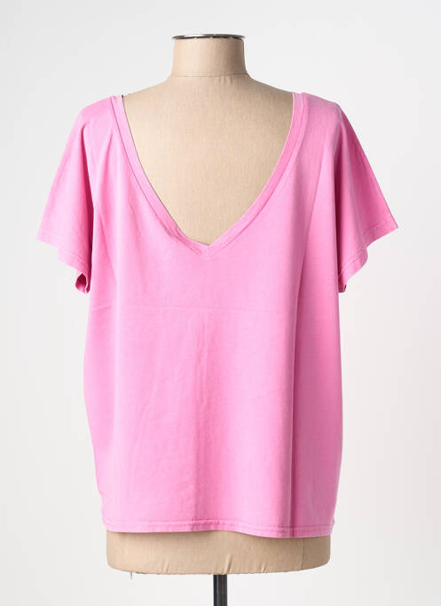 T-shirt rose NINE TEES femme