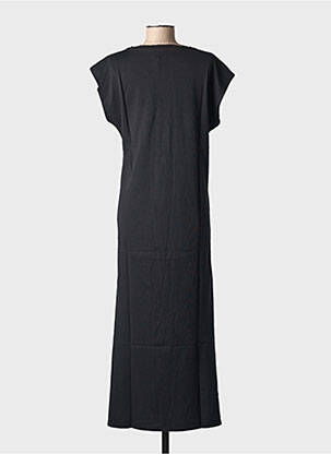 Robe longue manches courtes manches courtes noir NINE TEES femme