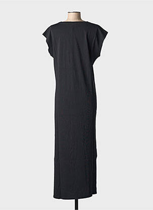 Robe longue manches courtes manches courtes noir NINE TEES femme