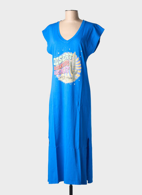 Robe longue bleu NINE TEES femme