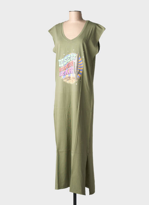 Robe longue vert NINE TEES femme