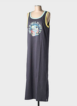 Robe longue sans manche sans manche gris NINE TEES femme