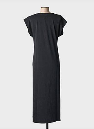 Robe longue manches courtes manches courtes noir NINE TEES femme