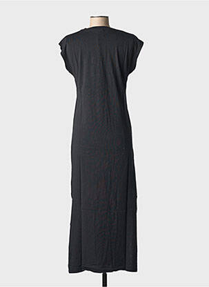 Robe longue manches courtes manches courtes noir NINE TEES femme