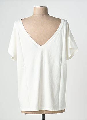 T-shirt sérigraphie manches courtes beige NINE TEES femme