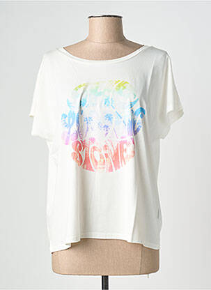 T-shirt sérigraphie manches courtes beige NINE TEES femme