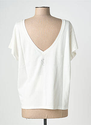 T-shirt sérigraphie manches courtes beige NINE TEES femme