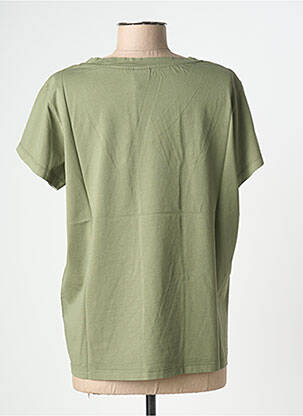 T-shirt coupe droite manches courtes vert NINE TEES femme