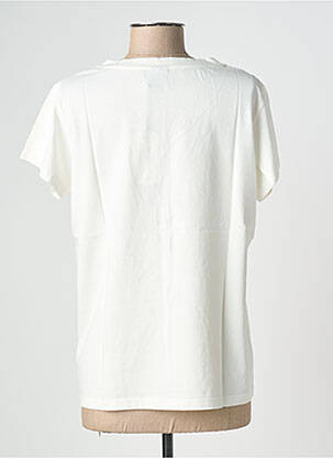 T-shirt sérigraphie avec strass manches courtes beige NINE TEES femme