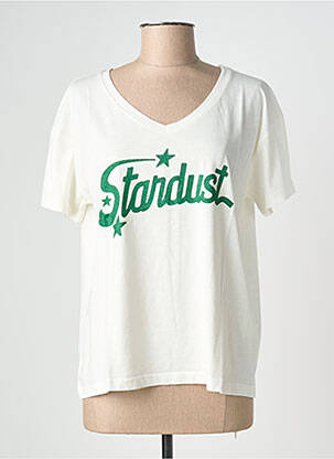 T-shirt coupe droite manches courtes beige NINE TEES femme