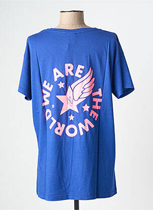 T-shirt coupe droite manches courtes bleu NINE TEES femme