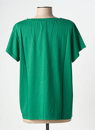 T-shirt coupe droite manches courtes vert NINE TEES femme