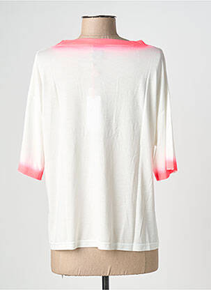 T-shirt sérigraphie manches courtes rose NINE TEES femme