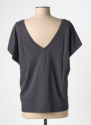 T-shirt sérigraphie manches courtes noir NINE TEES femme