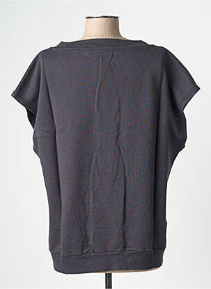Sweat-shirt stretch manches courtes gris NINE TEES femme