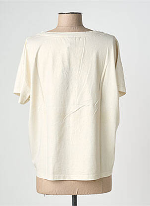 T-shirt col v manches courtes or NINE TEES femme