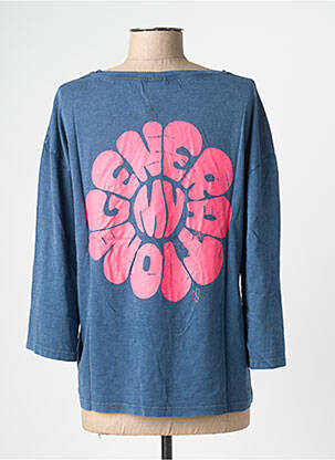 T-shirt manches 3/4 manches 3/4 bleu NINE TEES femme
