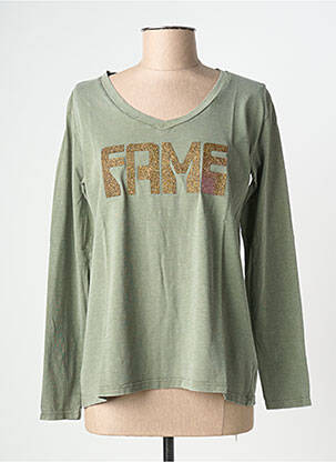 T-shirt manches longues manches longues vert NINE TEES femme