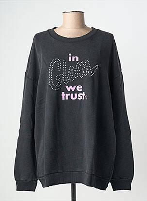 Pull coupe cintrée manches longues noir NINE TEES femme