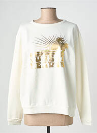 Sweat-shirt stretch manches longues beige NINE TEES femme