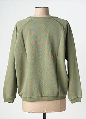 Sweat-shirt stretch manches longues vert NINE TEES femme