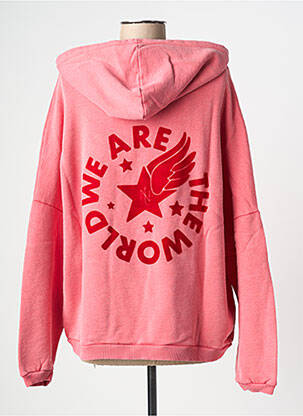Sweat-shirt à capuche stretch manches longues rose NINE TEES femme
