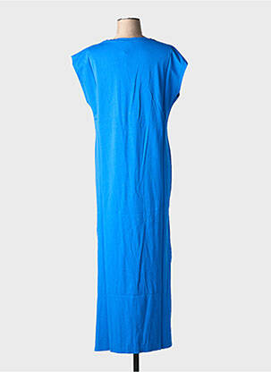 Robe longue manches courtes manches courtes bleu NINE TEES femme