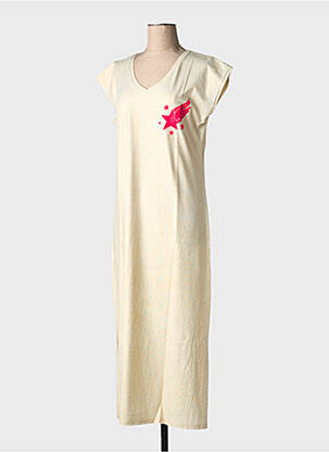 Robe longue manches courtes manches courtes or NINE TEES femme