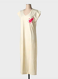 Robe longue manches courtes manches courtes or NINE TEES femme