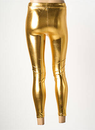 Legging effet matière satinée taille haute or NINE TEES femme