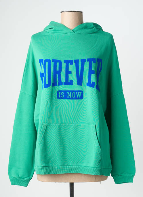 Pull stretch manches longues vert NINE TEES femme