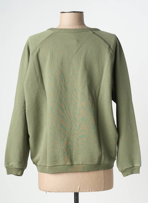 Sweat-shirt stretch manches longues vert NINE TEES femme