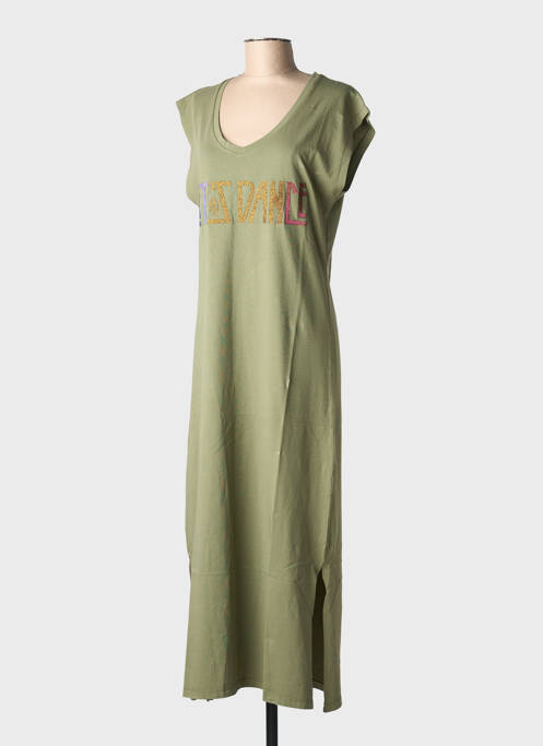 Robe longue vert NINE TEES femme