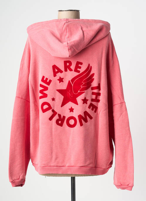 Sweat-shirt à capuche rose NINE TEES femme